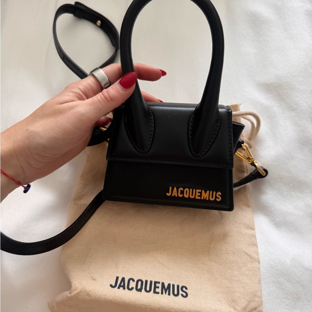 Jacquemus Black Mini Bag with Gold Logo